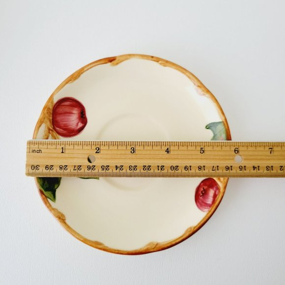 Vintage Franciscan Apple Teapot NO LID, Teacup & Saucer c1953-58 USA Fruit Decor - Picture 10 of 15